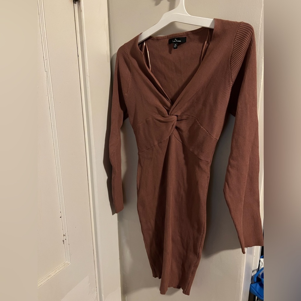 Mocha twist sweater dress
